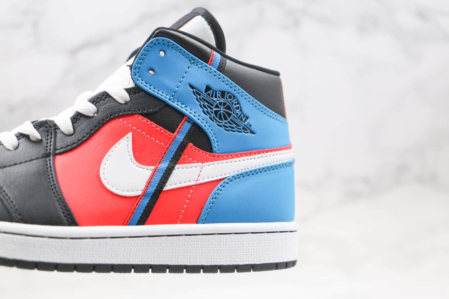 乔丹Air Jordan 1 Mid纯原版本中帮AJ1彩色拼接篮球鞋原档案数据开发 货号:CV5276-001