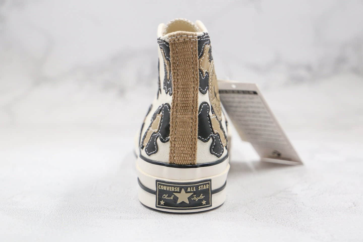 匡威Converse Chuck 70公司级版本高帮帆布鞋奶牛花纹蓝底双围条 货号:168904C