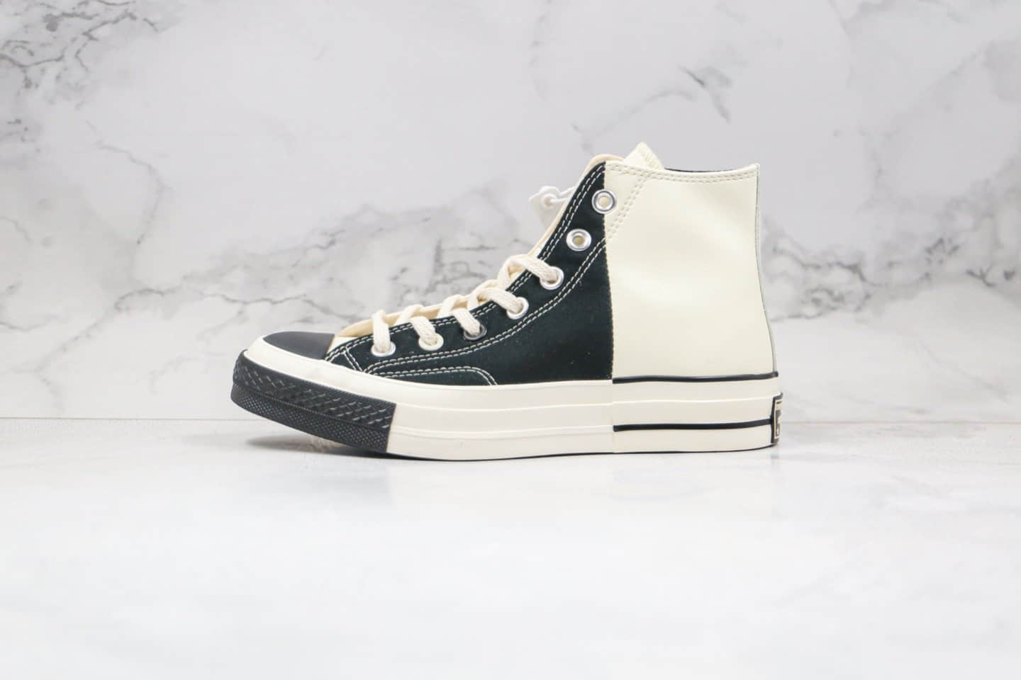 匡威Converse Restructured Chuck 1970 High White公司级版本高帮皮面白黑色补丁拼接解构硫化板鞋原盒原标 货号:168623C