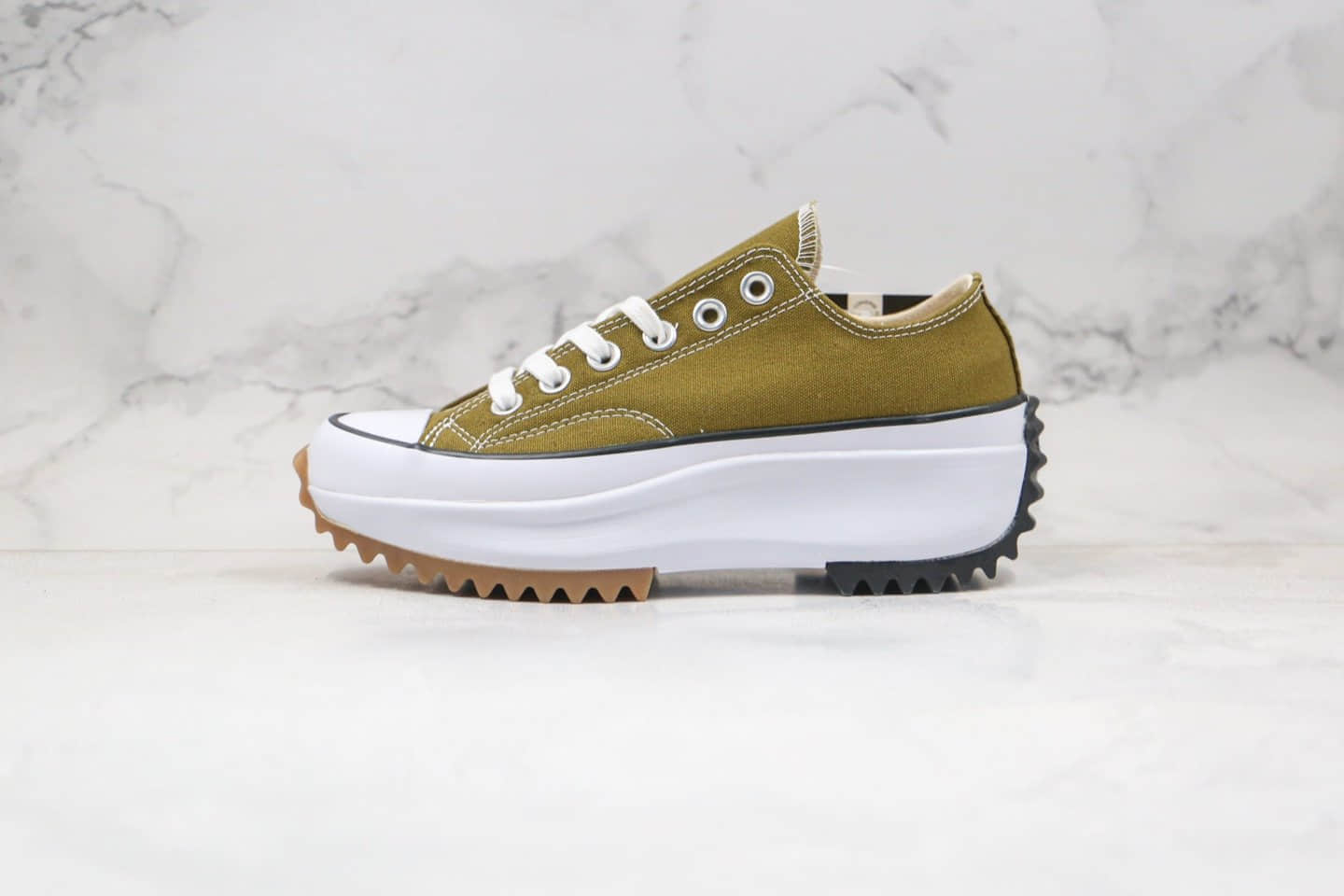 匡威CONVERSE Run Star Hike公司级版本低帮锯齿厚底军绿色帆布鞋原鞋开模一比一打造 货号:168818C