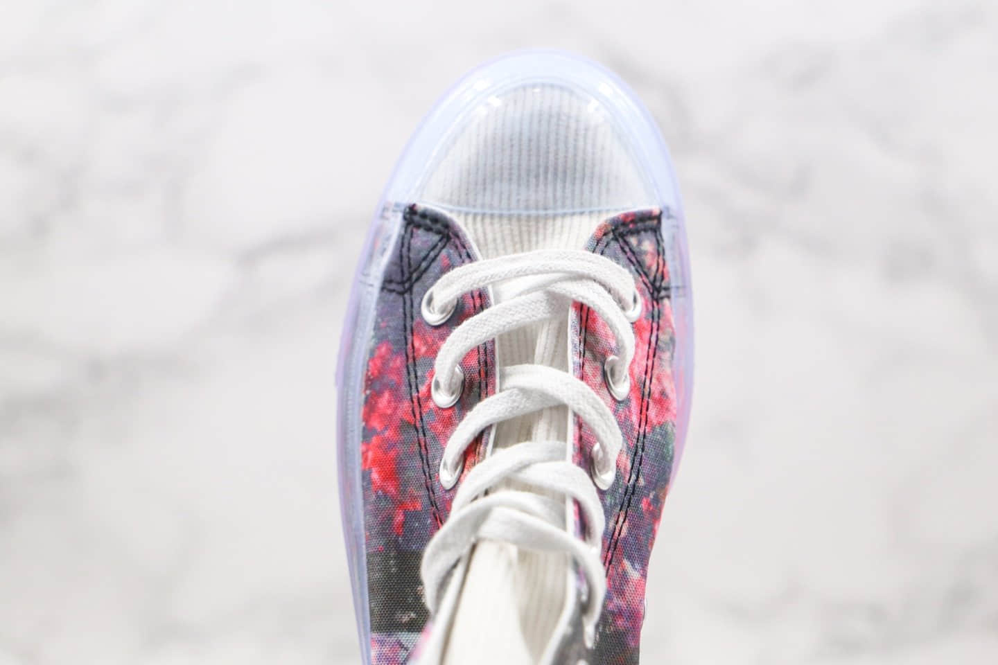 匡威Converse X Shaniqwa Jarvis Chuck Taylor CX联名款公司级版本高帮花卉印花图案果冻底帆布鞋原楦头纸板打造 货号:169071C