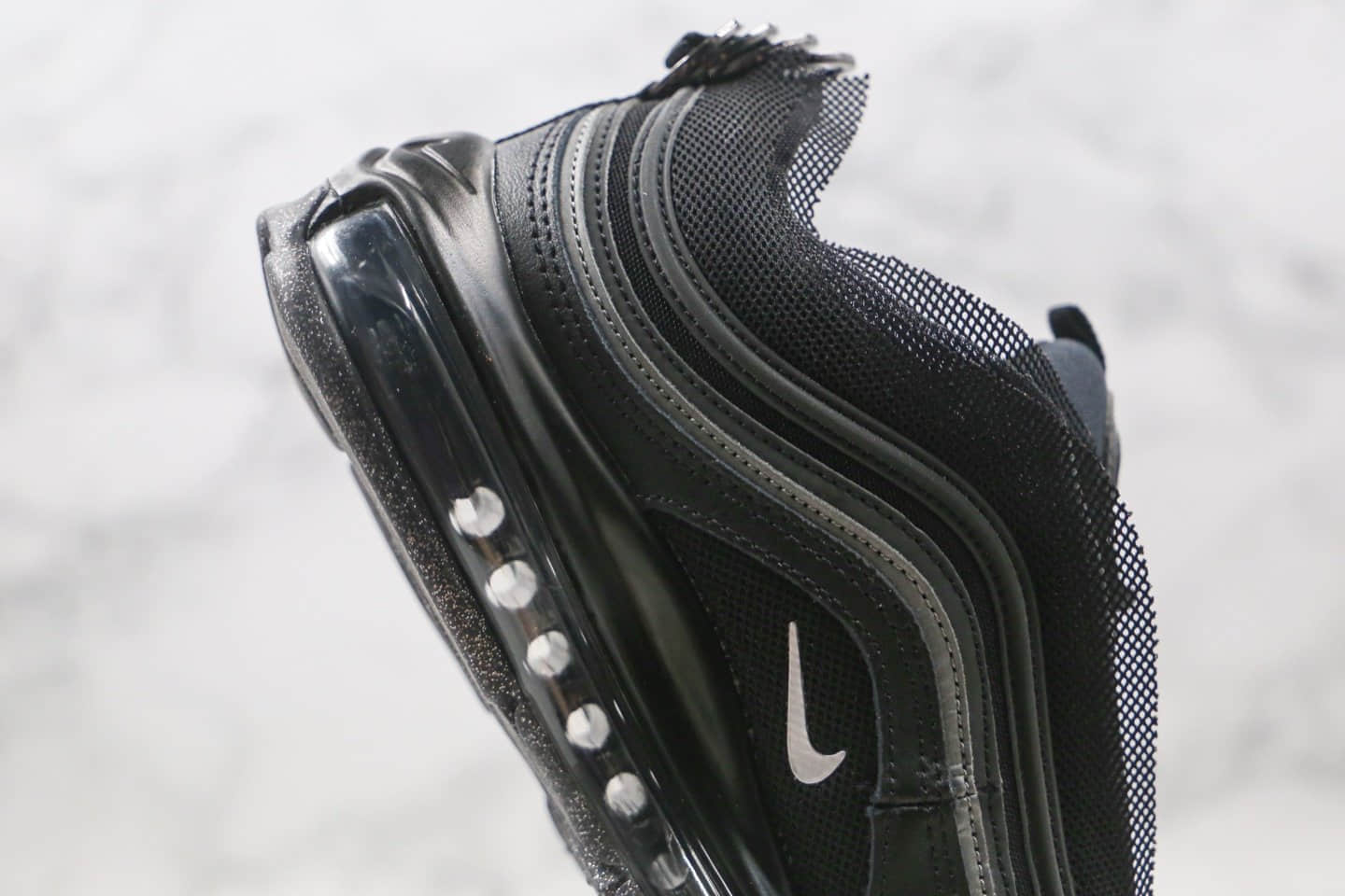 耐克Nike Air Max 97纯原版本复古子弹气垫运动跑步鞋黑武士配色原楦开发楦型 货号：CV9552-001