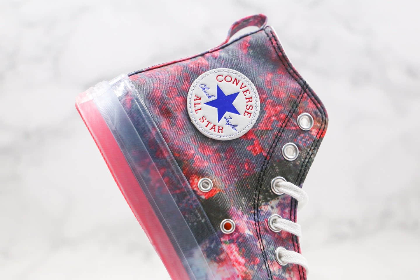 匡威Converse X Shaniqwa Jarvis Chuck Taylor CX联名款公司级版本高帮花卉印花图案果冻底帆布鞋原楦头纸板打造 货号:169071C
