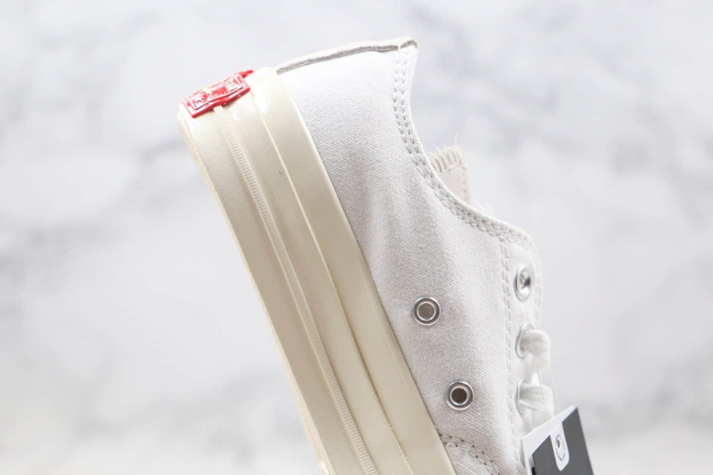 匡威Converse Rivals公司级版本低帮错位LOGO解构硫化板鞋白色原厂硫化大底正确PU硅蓝软中底 货号：168673C