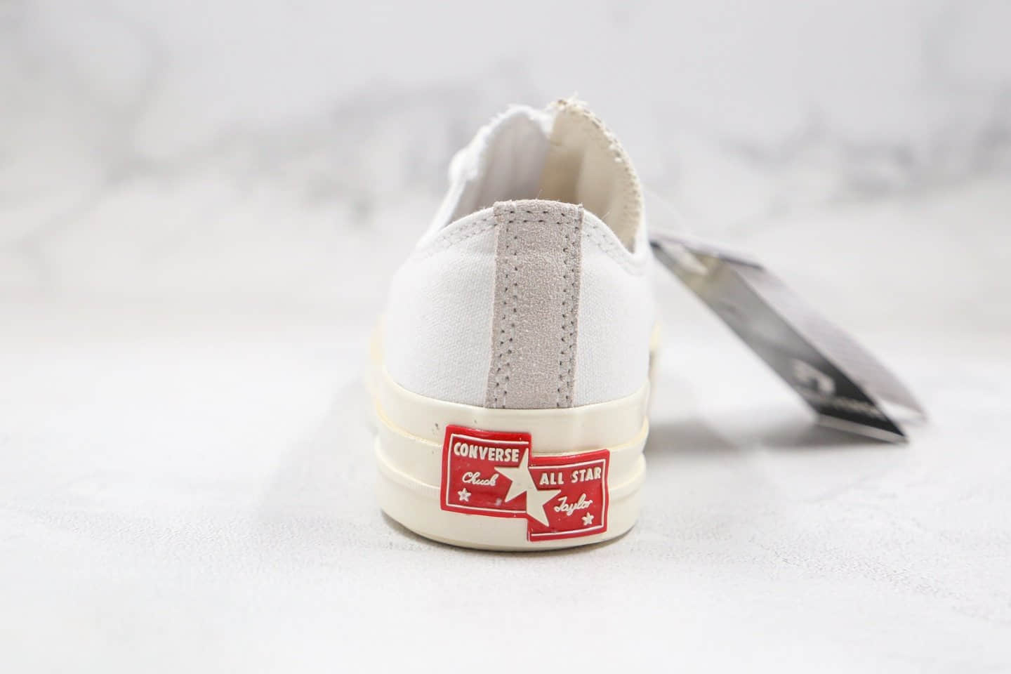 匡威Converse Rivals公司级版本低帮错位LOGO解构硫化板鞋白色原厂硫化大底正确PU硅蓝软中底 货号：168673C