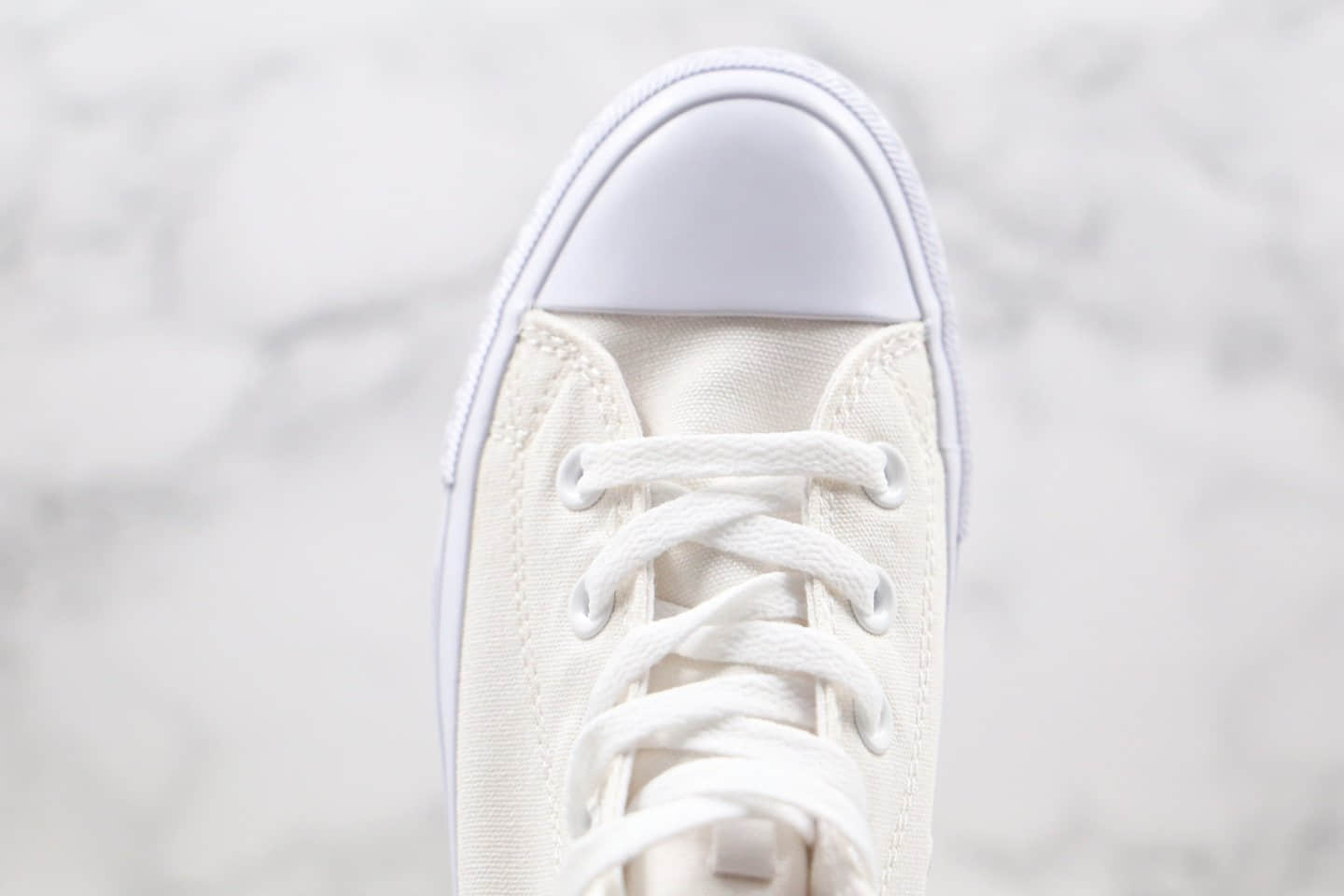 匡威Converse Chuck Taylor All Star Mono Canvas Hi公司级版本日版限定高帮帆布鞋纯白色原鞋开模 货号：1U646