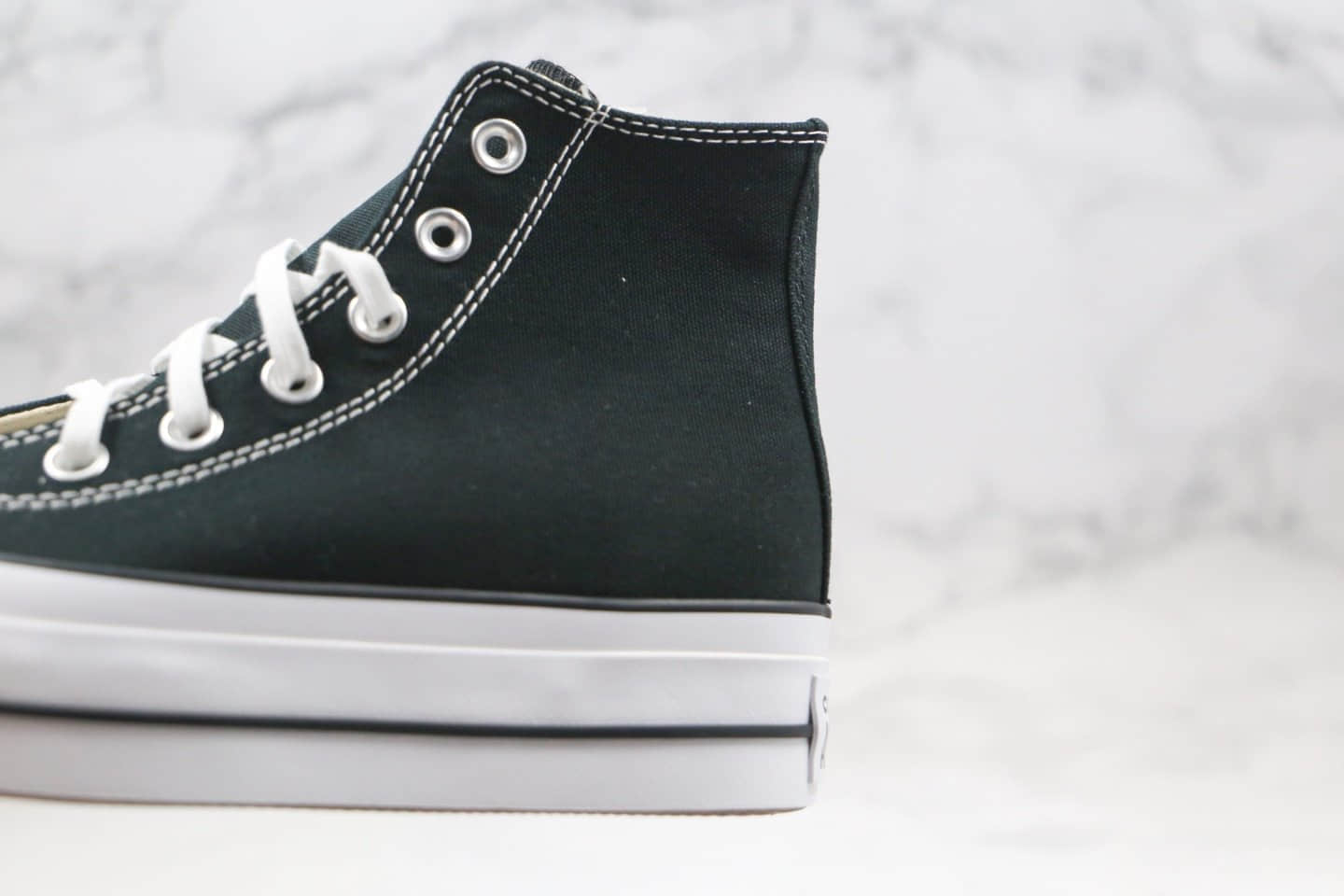 匡威Converse Chuck Taylor All Star Canvas Platform High Top公司级版本高帮厚底帆布鞋松糕鞋黑色超清洁度 货号:560845C