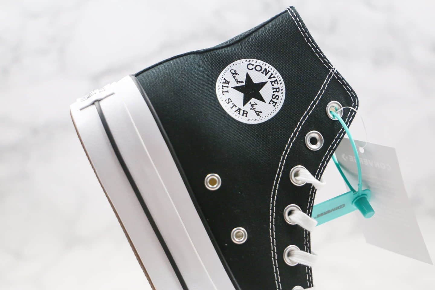 匡威Converse Chuck Taylor All Star Canvas Platform High Top公司级版本高帮厚底帆布鞋松糕鞋黑色超清洁度 货号:560845C