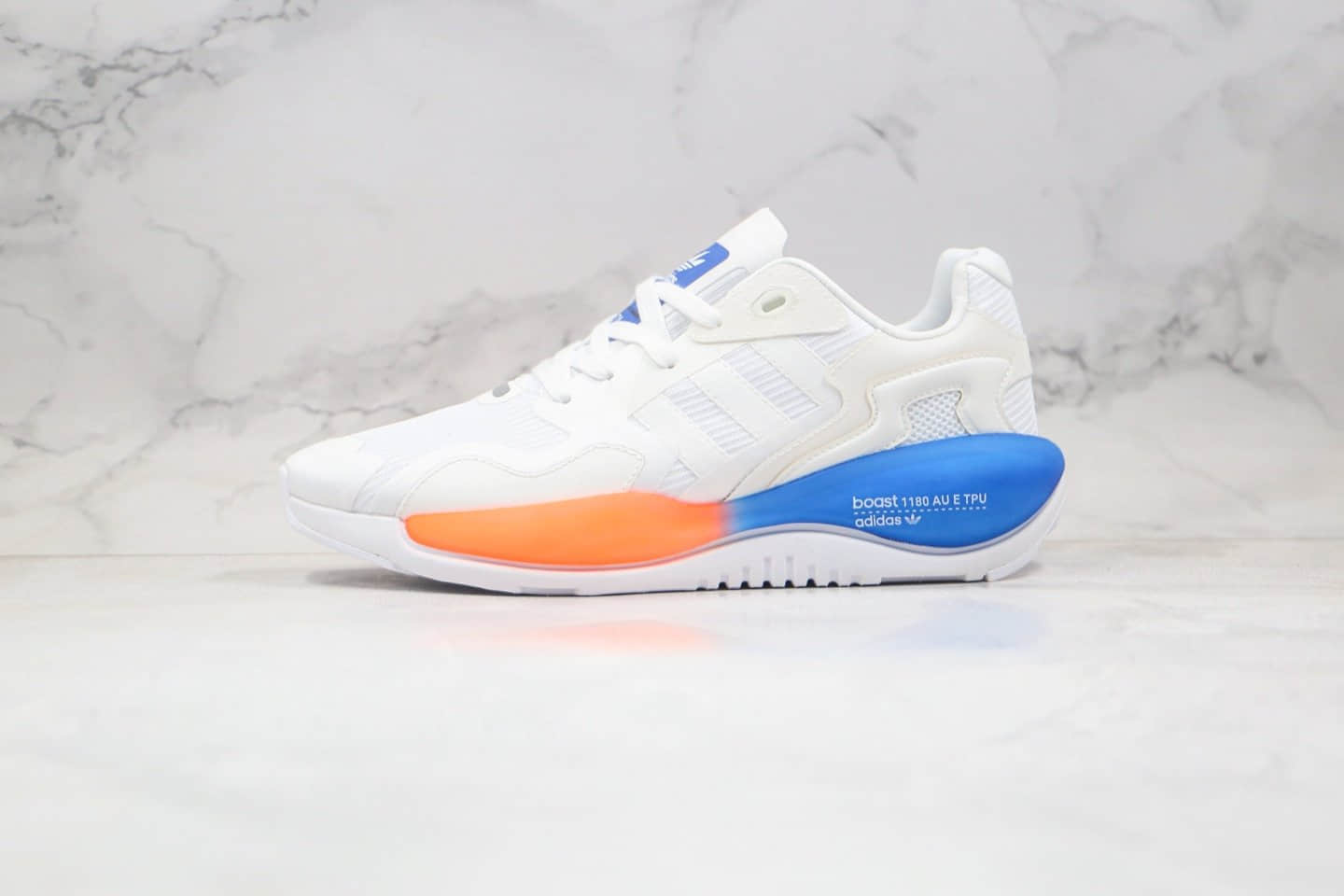 阿迪达斯adidas Originals ZX ALKYNE纯原版本未来球鞋白蓝色(炔)化学元素系列内置巴斯夫缓震大底 货号:FV2315