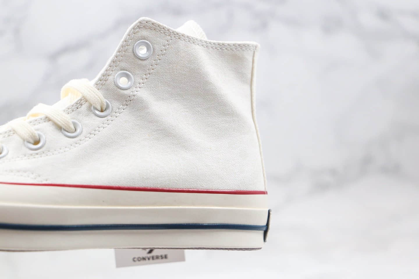 匡威Converse All Star公司级版本联名限定高帮帆布鞋紫外线感光变色腰果花白色正确蓝底双围条 货号:168821C