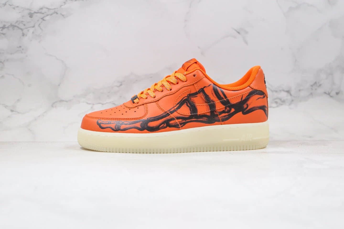 耐克Nike Air Force 1 QS “Skeleton”纯原版本空军一号AF1万圣节橙色透视骨骼原纸版数据开发 货号:CU8067-800