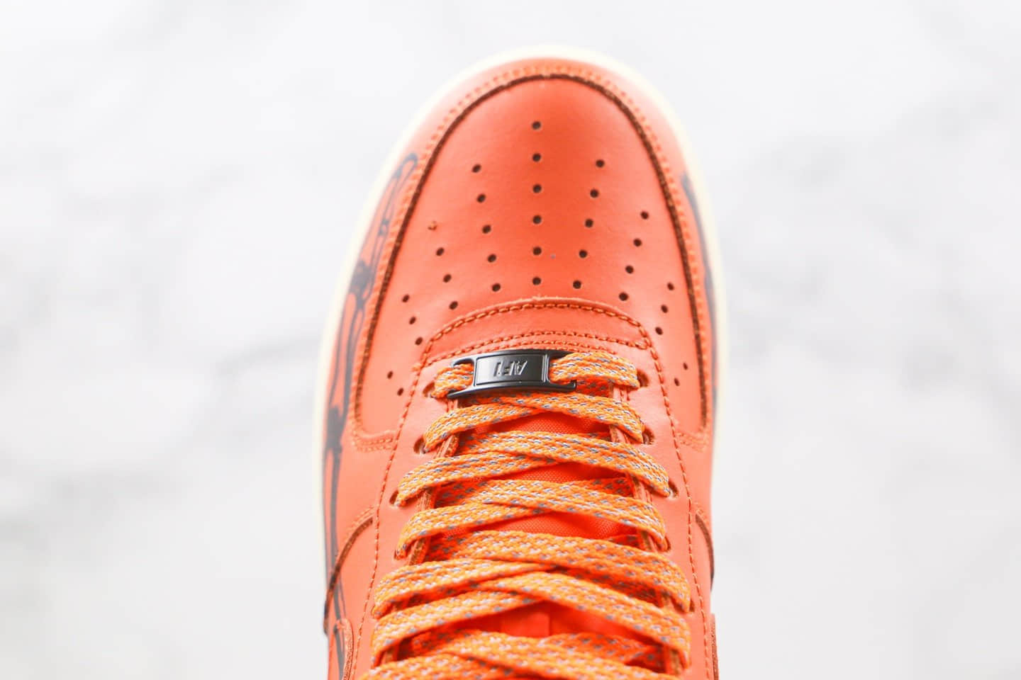 耐克Nike Air Force 1 QS “Skeleton”纯原版本空军一号AF1万圣节橙色透视骨骼原纸版数据开发 货号:CU8067-800