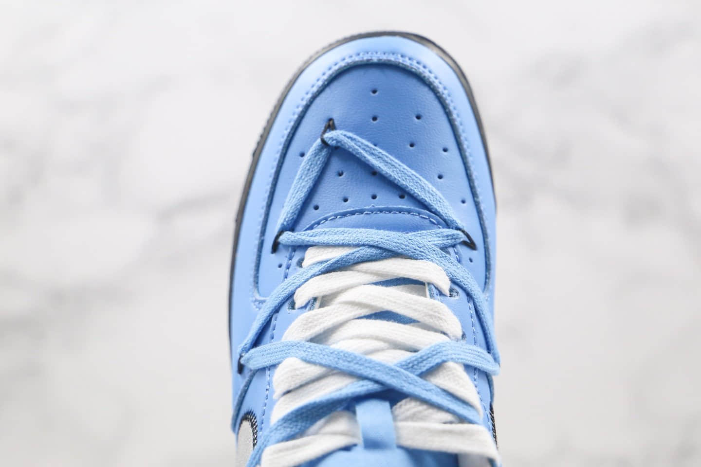 耐克Off-White x Nike Air Force 1 Low“MCA Blue”纯原版本空军一号艺术馆OW联名解构低帮板鞋蓝黑银色内置气垫 货号:CK0866-401