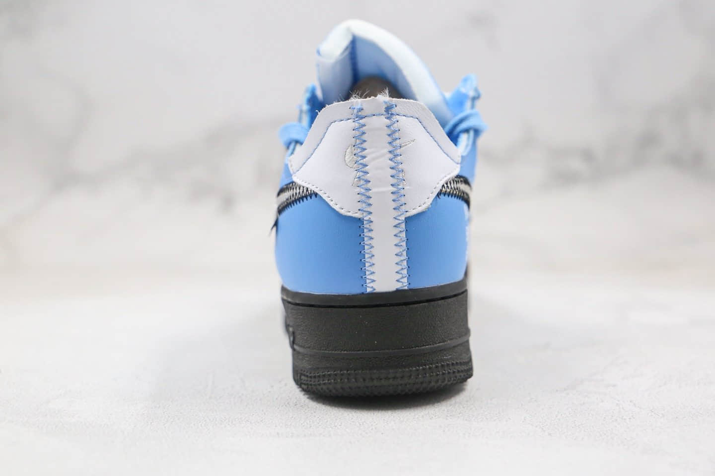耐克Off-White x Nike Air Force 1 Low“MCA Blue”纯原版本空军一号艺术馆OW联名解构低帮板鞋蓝黑银色内置气垫 货号:CK0866-401