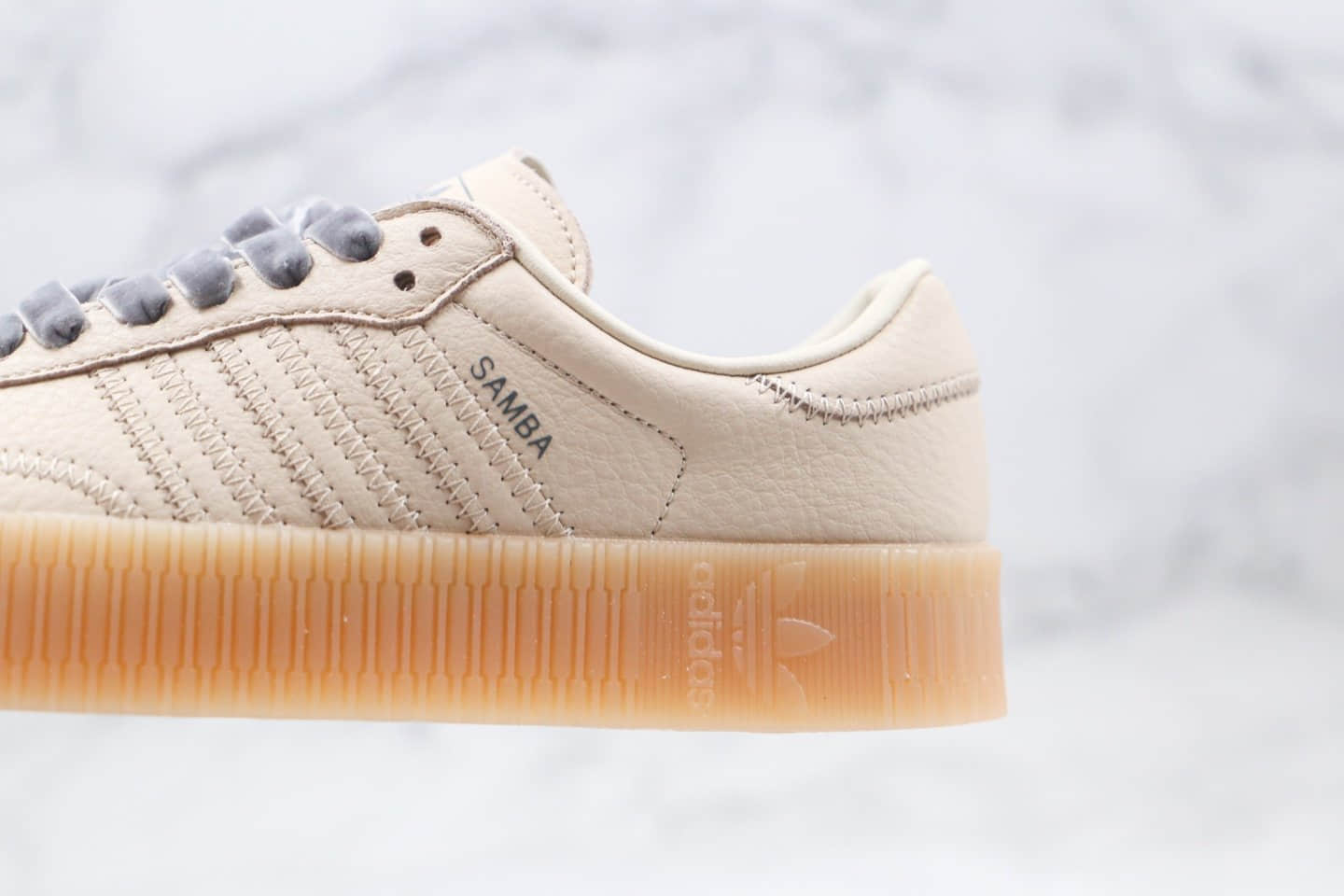 阿迪达斯Adidas Originals Samba Rose W纯原版本三叶草校园桑巴松糕板鞋亚麻棕色原楦头纸板打造 货号:EF4970