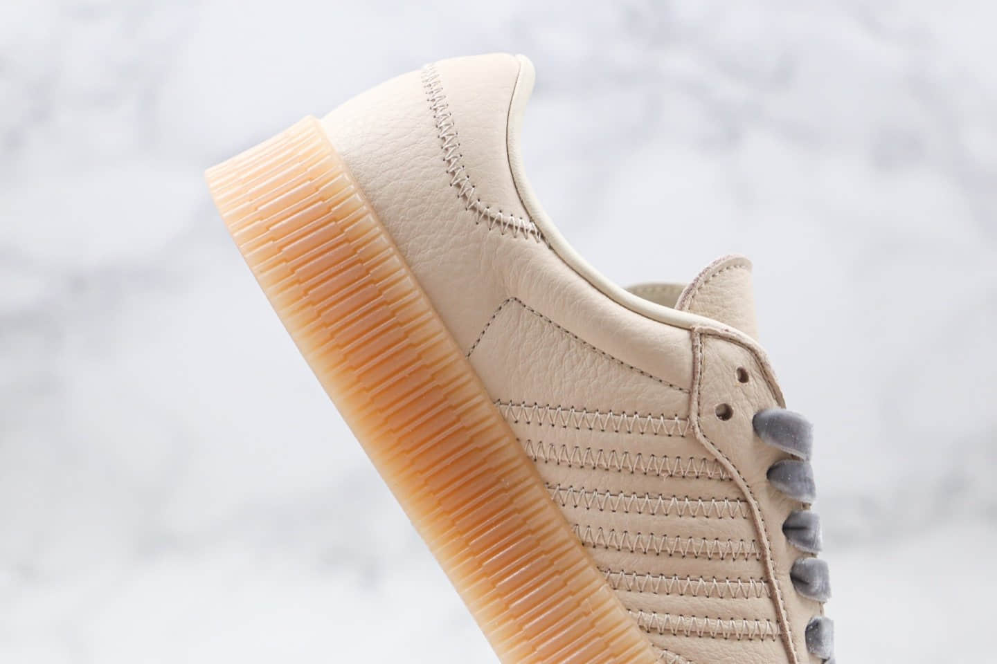 阿迪达斯Adidas Originals Samba Rose W纯原版本三叶草校园桑巴松糕板鞋亚麻棕色原楦头纸板打造 货号:EF4970