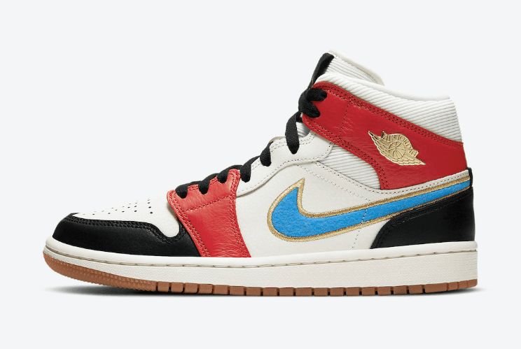 吸睛拼色装扮!这双中帮AJ1有点炫! 货号:DC1426-100