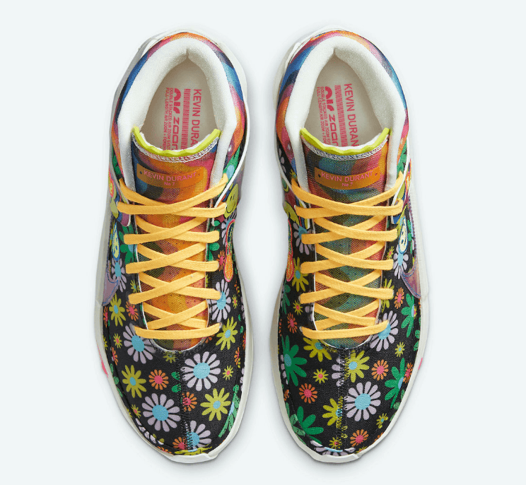 酷似村上隆联名!太阳花+渐变扎染!全新KD13即将发售! 货号:DA1341-100