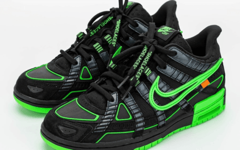 OW x Nike Air Rubber Dunk联名发售日期曝光!首发黑绿配色10月1日登场! 货号:CU6015-001