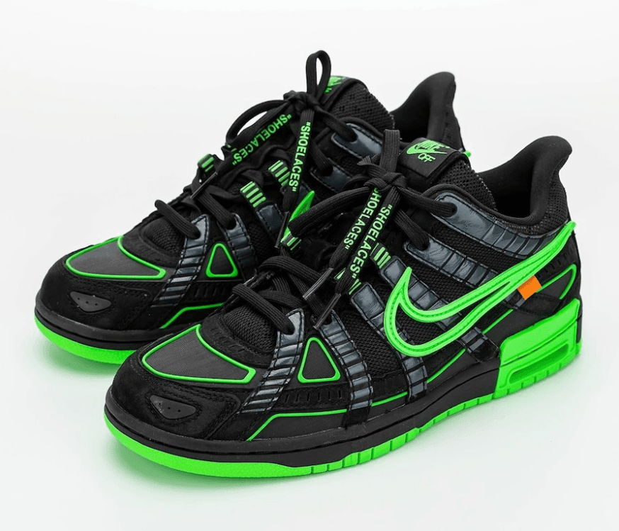 OW x Nike Air Rubber Dunk联名发售日期曝光!首发黑绿配色10月1日登场! 货号:CU6015-001