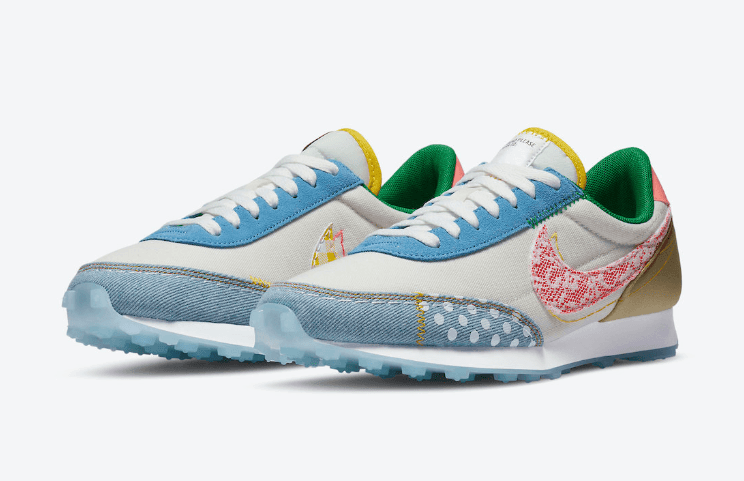 波点+格纹+蕾丝+解构!这双华夫鞋细节太多了! 货号:CZ8681-167