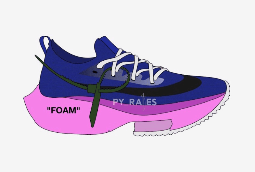 OW x Nike新联名黑绿配色最新实物图曝光!钉鞋+超大网眼鞋面!