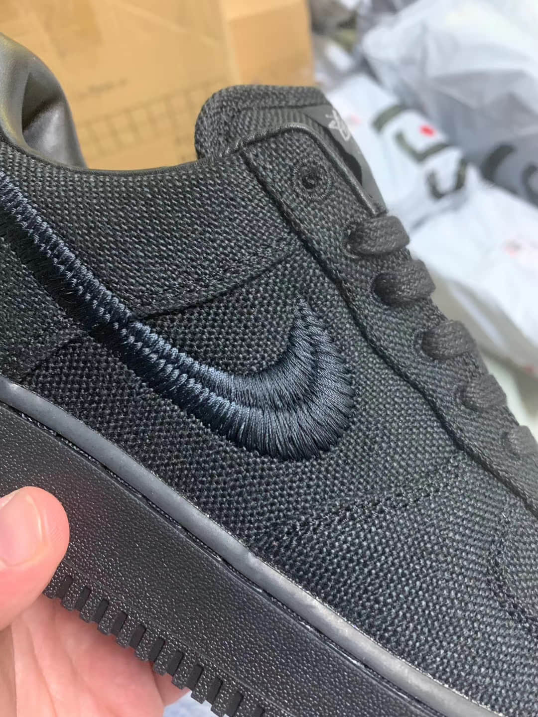 Stussy x AF1释出实物细节图!绝对又是一匹联名黑马!