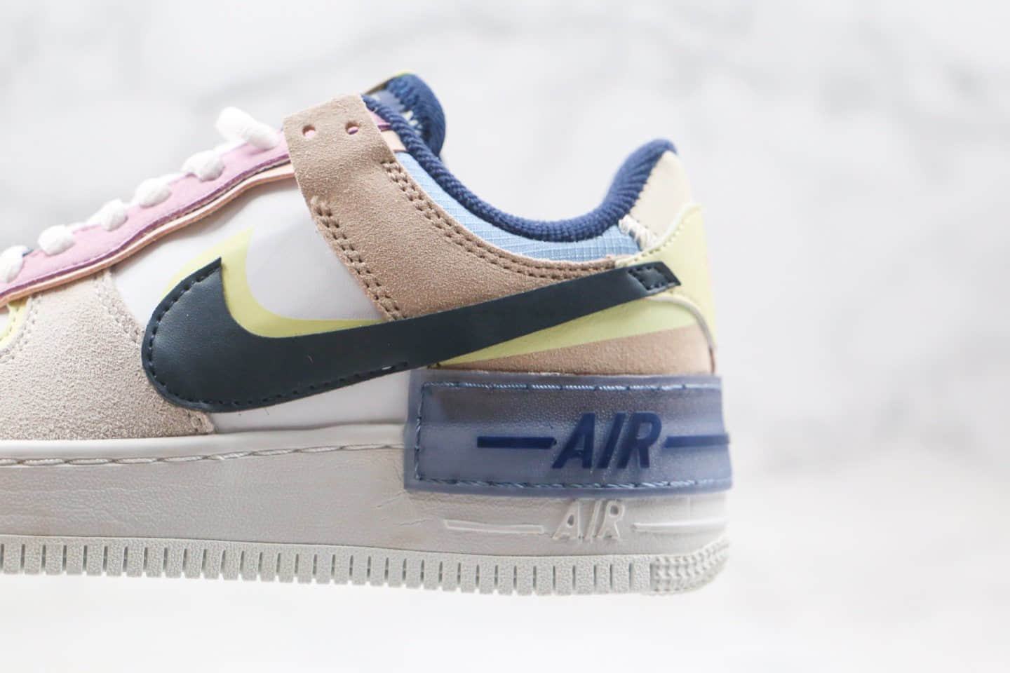 耐克Nike WMNS Air Force 1 Shadow纯原版本低帮空军一号马卡龙紫色板鞋原盒原标 货号：CI0919-121