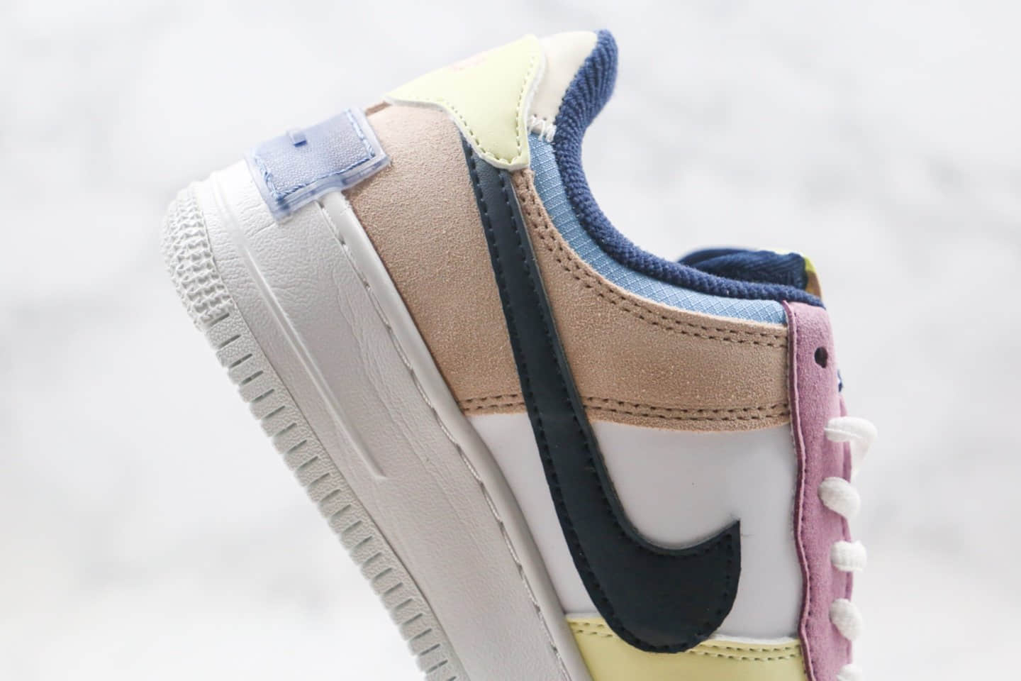 耐克Nike WMNS Air Force 1 Shadow纯原版本低帮空军一号马卡龙紫色板鞋原盒原标 货号：CI0919-121