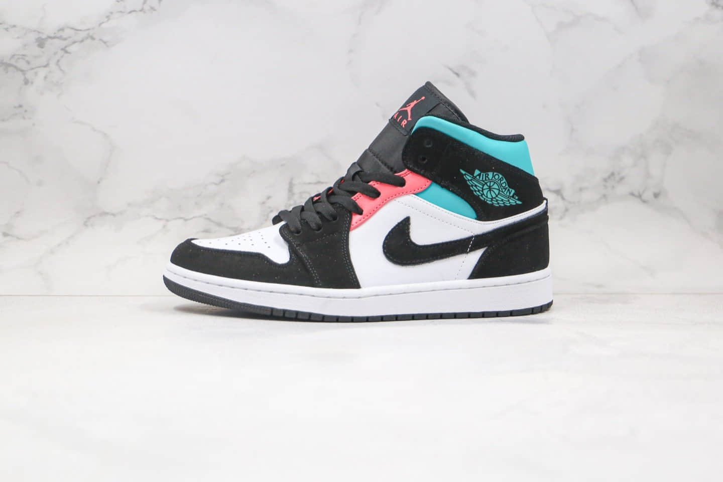 乔丹Air Jordan 1 Mid SE South Beach纯原版本中帮AJ1新南海岸配色正确鞋面材质 货号:852542-116