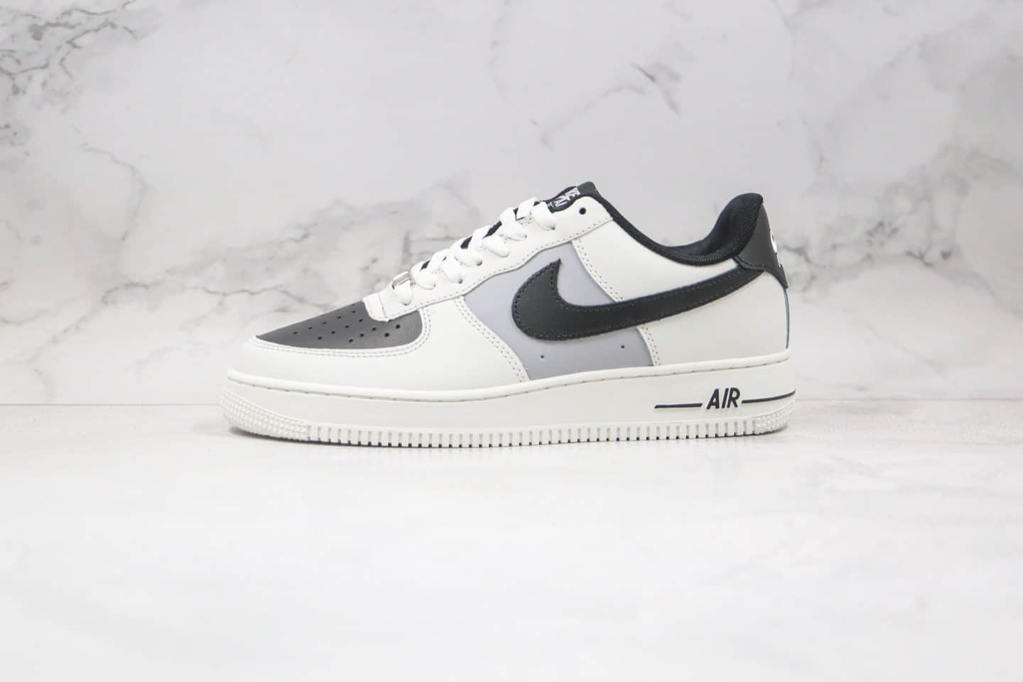 耐克Nike Air Force 1 Low纯原版本低帮空军一号米白黑灰色板鞋内置气垫原盒原标 货号:AH0287-211