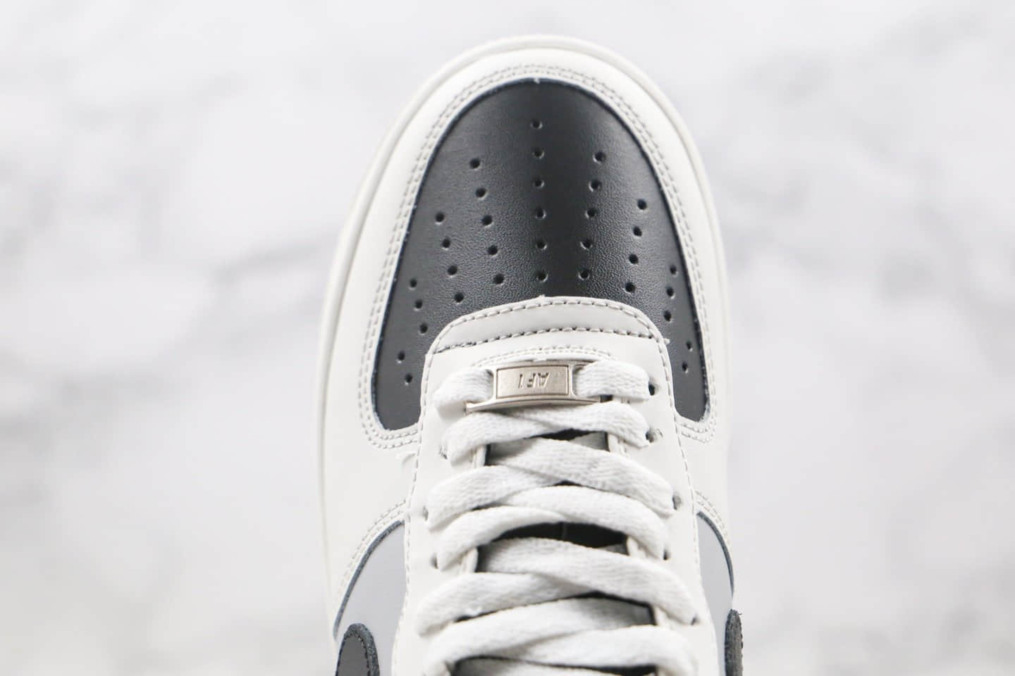 耐克Nike Air Force 1 Low纯原版本低帮空军一号米白黑灰色板鞋内置气垫原盒原标 货号:AH0287-211