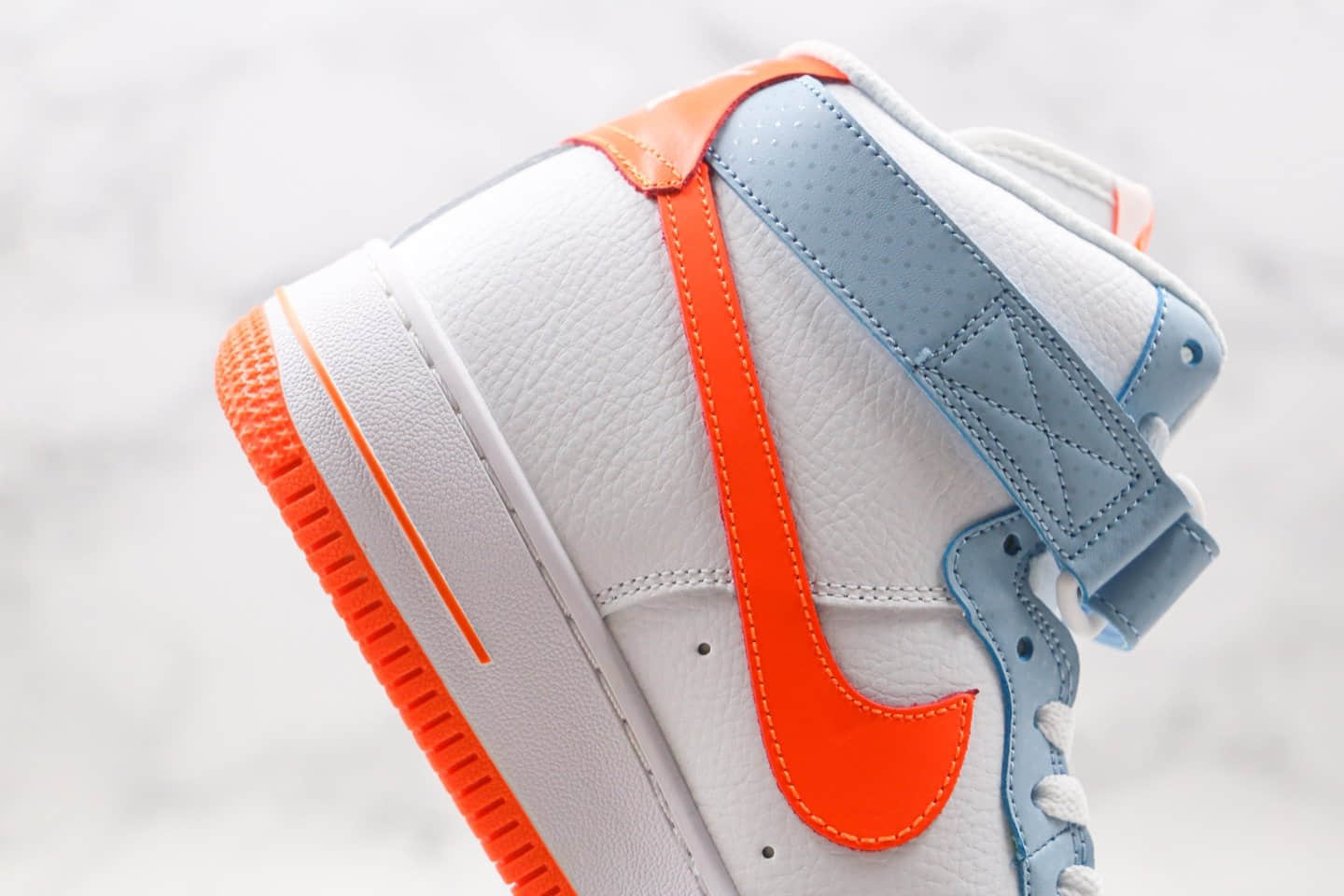 耐克Nike Air Force 1 High “Be Kind”纯原版本空军一号高帮太阳白橙蓝色内置全掌air sole气垫 货号:DC2198-100