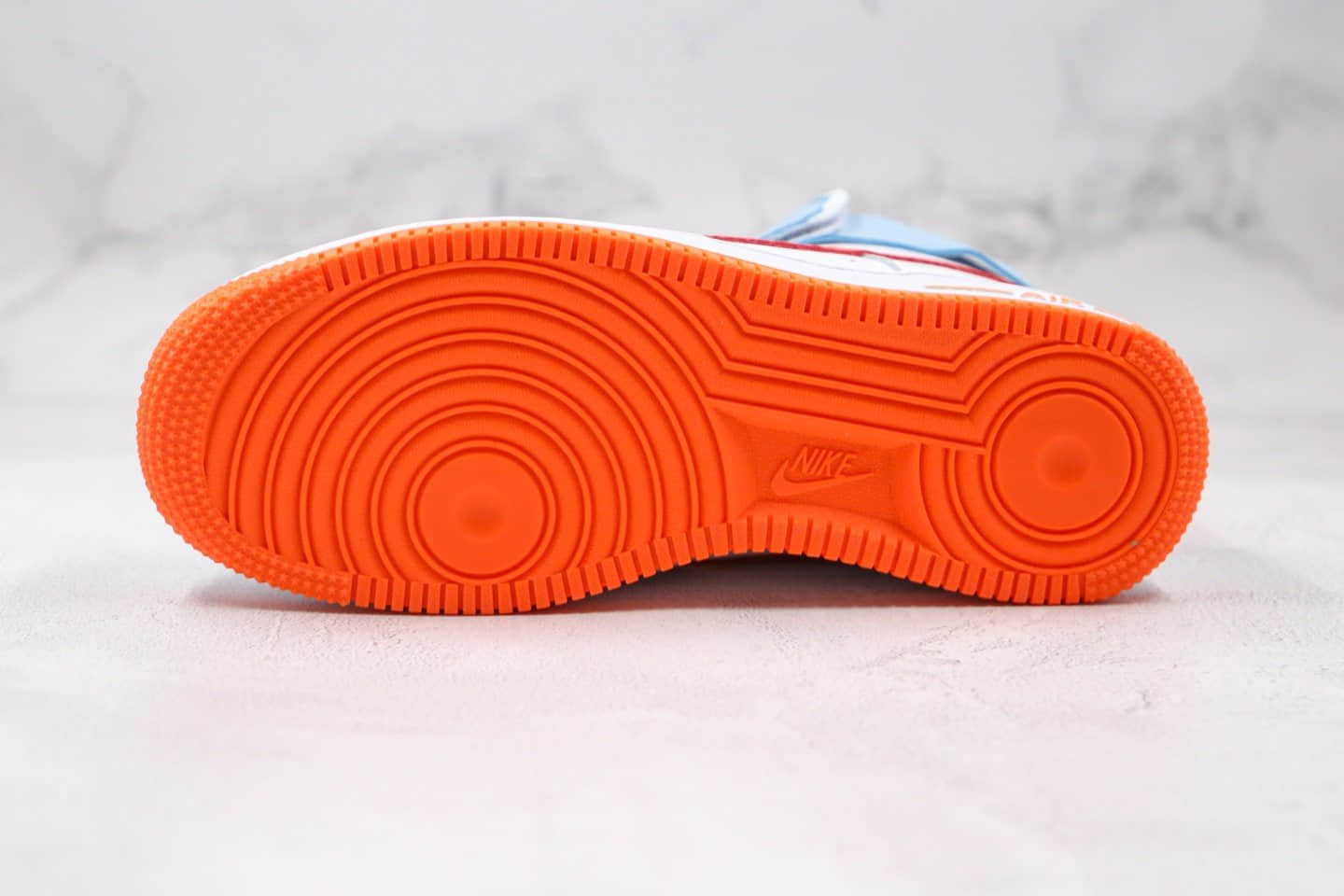 耐克Nike Air Force 1 High “Be Kind”纯原版本空军一号高帮太阳白橙蓝色内置全掌air sole气垫 货号:DC2198-100