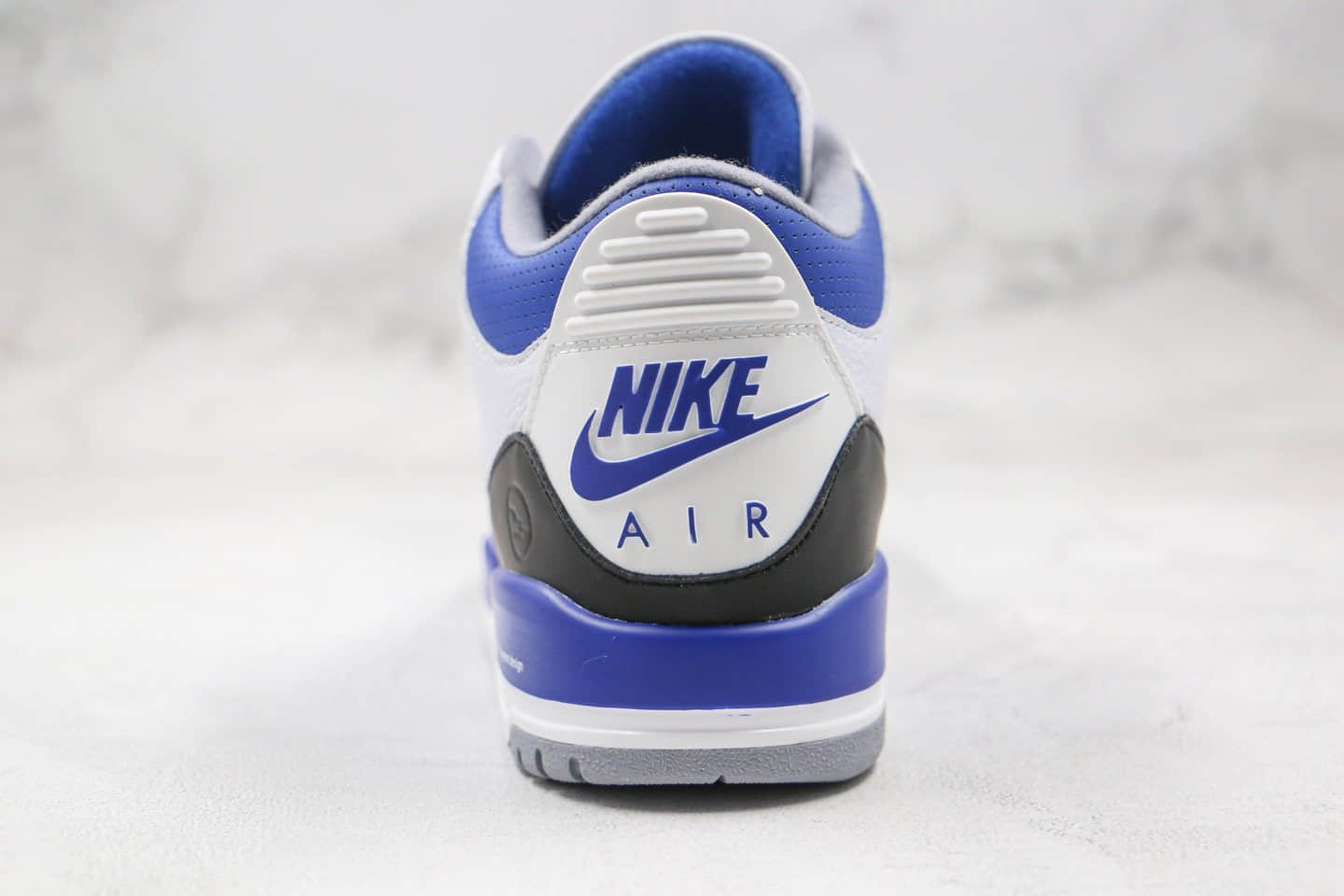 乔丹Fragment x Air Jordan 3 Sample纯原版本藤原浩闪电联名AJ3黑蓝闪电原盒原标 货号:DA3595-111