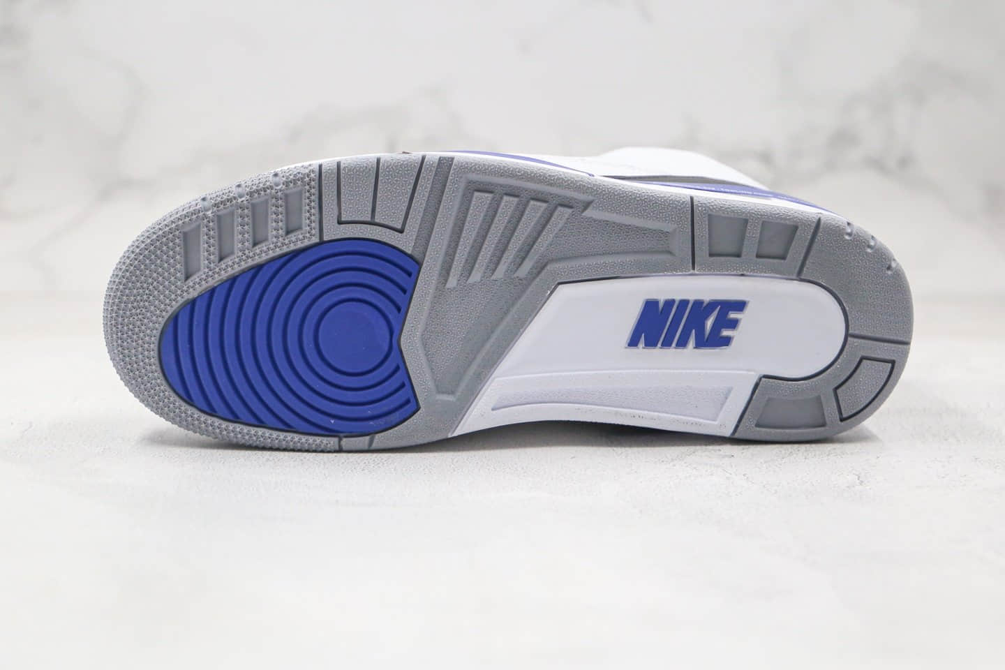 乔丹Fragment x Air Jordan 3 Sample纯原版本藤原浩闪电联名AJ3黑蓝闪电原盒原标 货号:DA3595-111