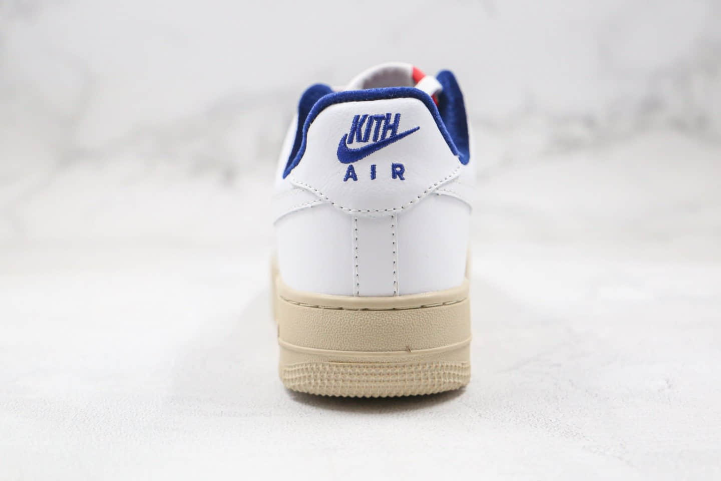 耐克Nike force 1 x KITH联名款纯原版本低帮空军一号白蓝色生较底板鞋内置全掌Sole气垫 货号:CZ7927-100