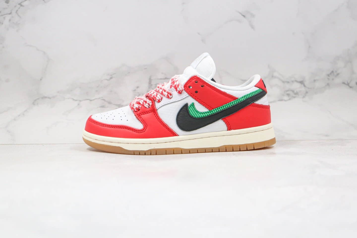 耐克Nike SB Dunk Low Habibi x Frame Skate联名款纯原版本低帮SB DUNK板鞋双钩白红色板鞋内置Zoom气垫原盒原标 货号:CT2550-600
