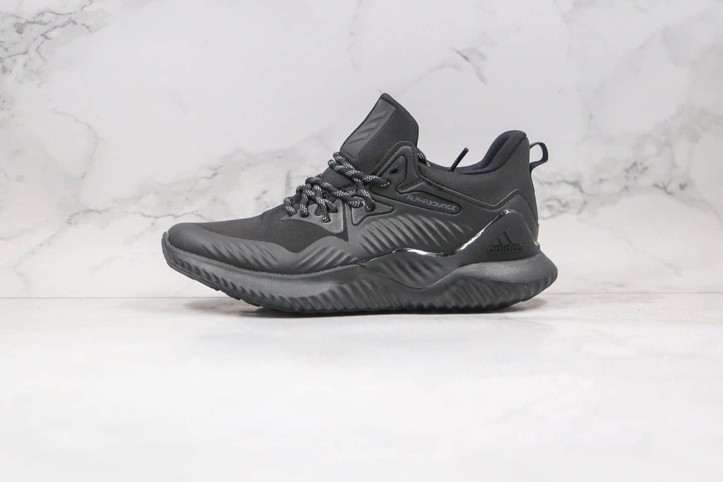 阿迪达斯adidas AlphaBounce Beyond纯原版本阿尔法八代跑鞋黑武士市售最高版本 货号:B76046