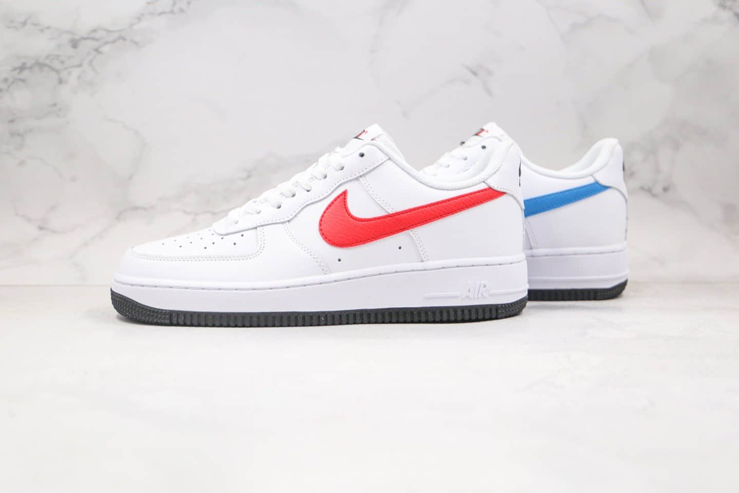 耐克Nike Air Force 1 Low纯原版本低帮空军一号鸳鸯勾白红蓝色板鞋内置气垫 货号:CT2816-100