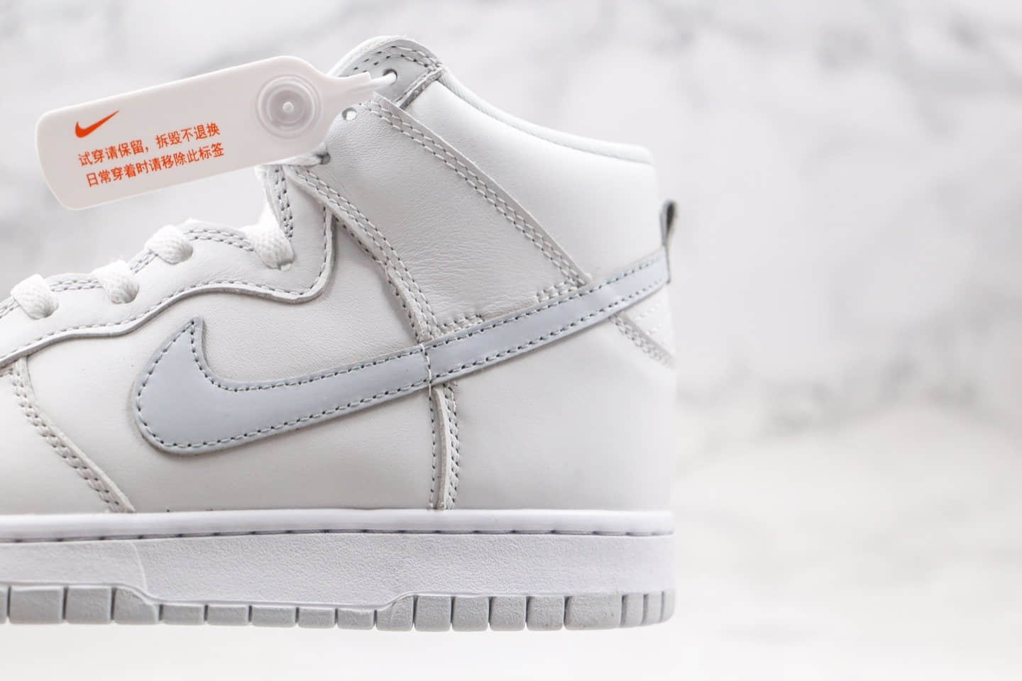 耐克Nike SB Dunk High Pro 2020纯原版本高帮SB DUNK白灰色板鞋原档案数据开发 货号:CZ8149-101