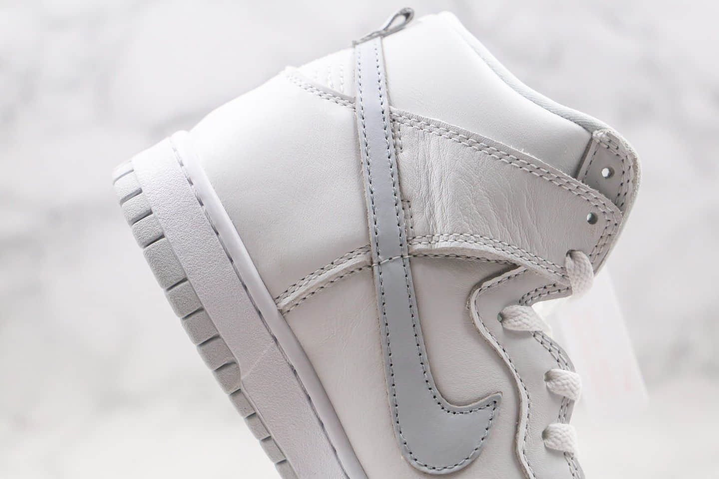 耐克Nike SB Dunk High Pro 2020纯原版本高帮SB DUNK白灰色板鞋原档案数据开发 货号:CZ8149-101