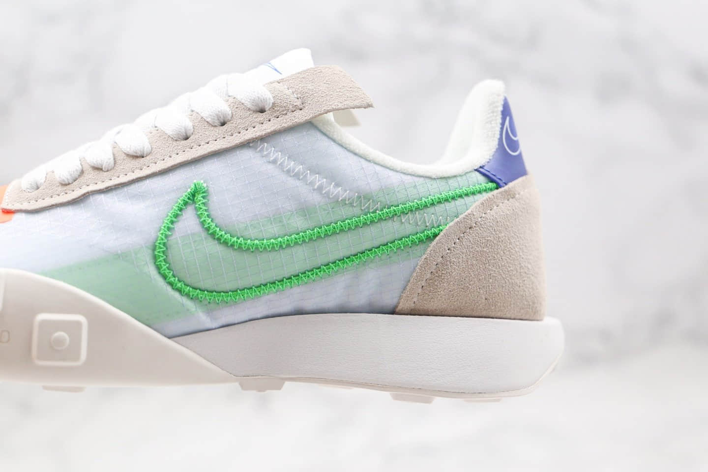 耐克Nike Waffle Racer 2X纯原版本华夫生胶跑鞋二代灰绿色原楦头纸板打造 货号:CK6647-004