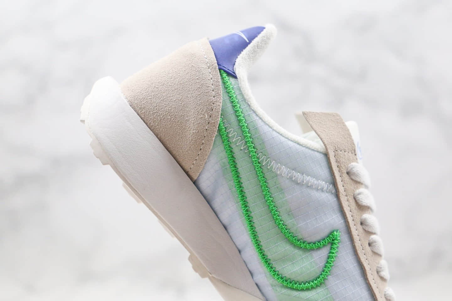 耐克Nike Waffle Racer 2X纯原版本华夫生胶跑鞋二代灰绿色原楦头纸板打造 货号:CK6647-004