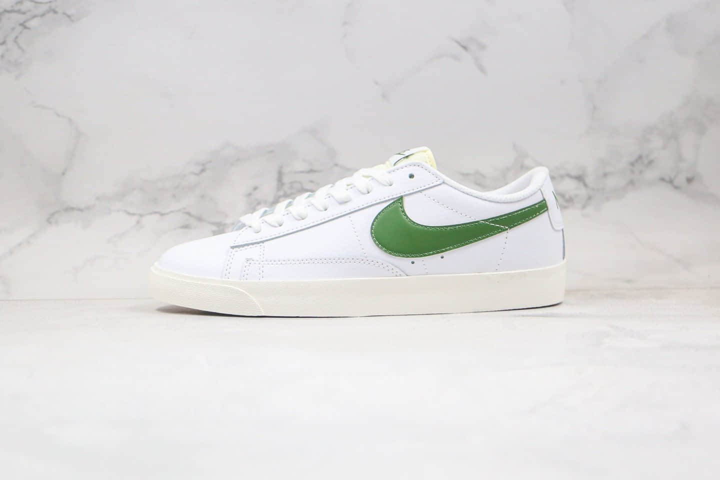 耐克Nike Blazer Low LE纯原版本低帮开拓者王一博同款白绿色原档案数据开发 货号:CI6377-108