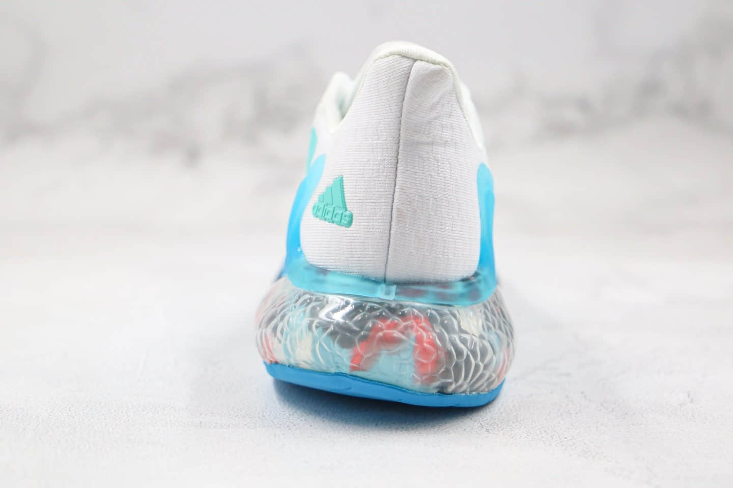 阿迪达斯Adidas AlphaBounce Beyond M纯原版本阿尔法12代爆米花跑鞋绿蓝色原楦头纸板打造 货号:CG3719