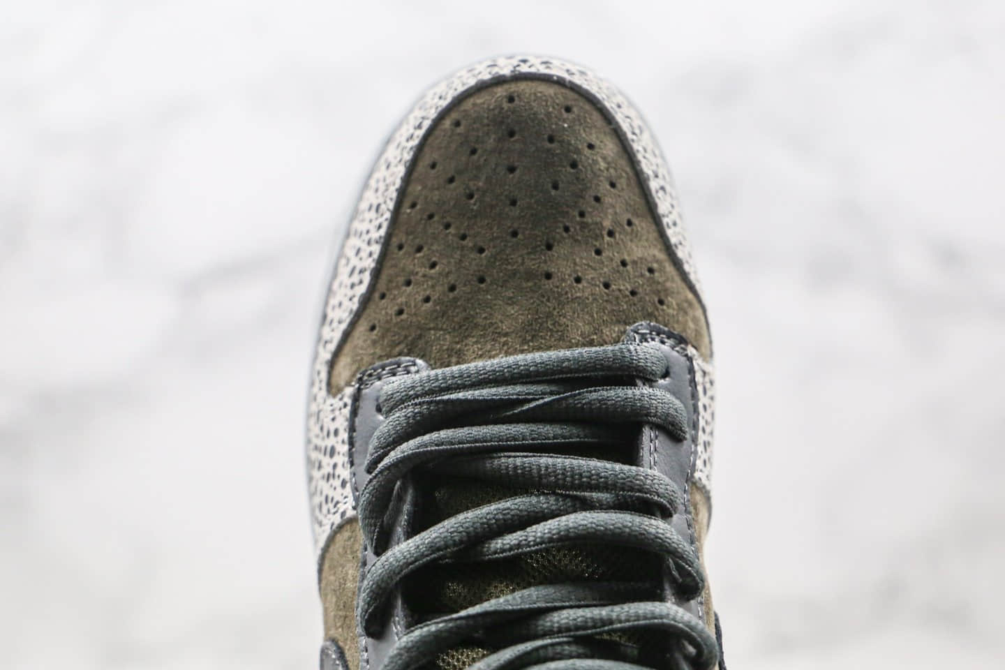 耐克Nike SB Dunk High Dunk纯原版本高帮SB DUNK黑石斑绿色板鞋原鞋开模一比一打造 货号:306968-201