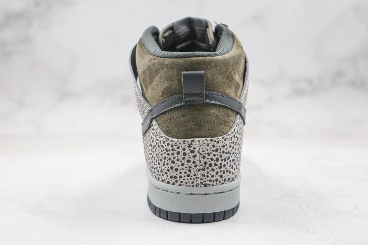 耐克Nike SB Dunk High Dunk纯原版本高帮SB DUNK黑石斑绿色板鞋原鞋开模一比一打造 货号:306968-201