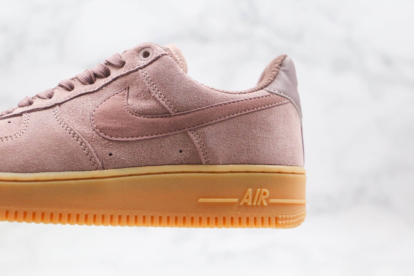 耐克Nike Air Force 1 Low纯原版本低帮空军一号生胶暗粉翻毛配色板鞋内置全掌Sole气垫 货号：AA0287-201