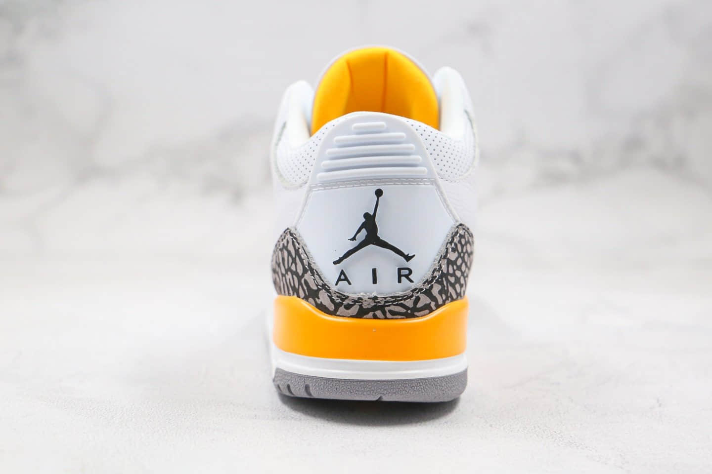 乔丹Air Jordan 3 WMNS Laser Orange纯原版本白黄色爆裂纹AJ3篮球鞋正确后跟定型 货号:CK9246-108